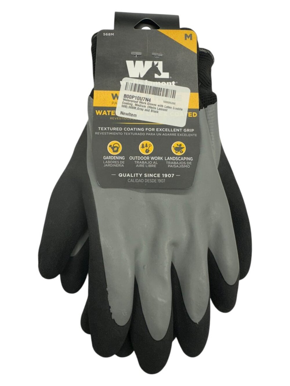 Wells Lamont Waterproof Latex Coated Gloves (M)